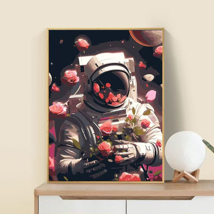 Astronaut Flower Art Print Kalsten