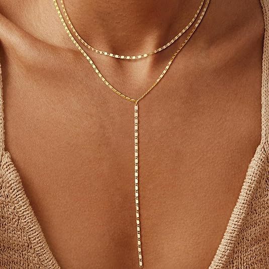 Layered Rhinestone Drop Necklace Kalsten