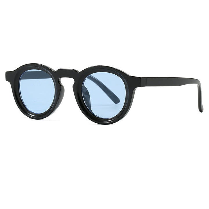 Women's fashionable round sunglasses with transparent frame and UV protection Kalsten