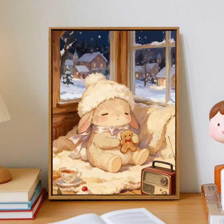 Cozy Cartoon Bunny Wall Art Kalsten