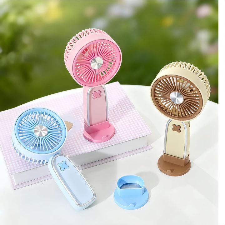 Women portable mini fan with USB charging function and ergonomic design Kalsten
