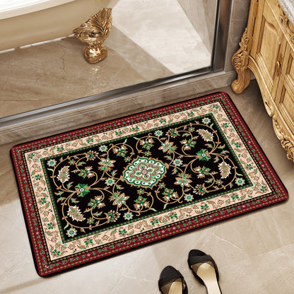 Luxurious Floral Pattern Bath Mat Acalora