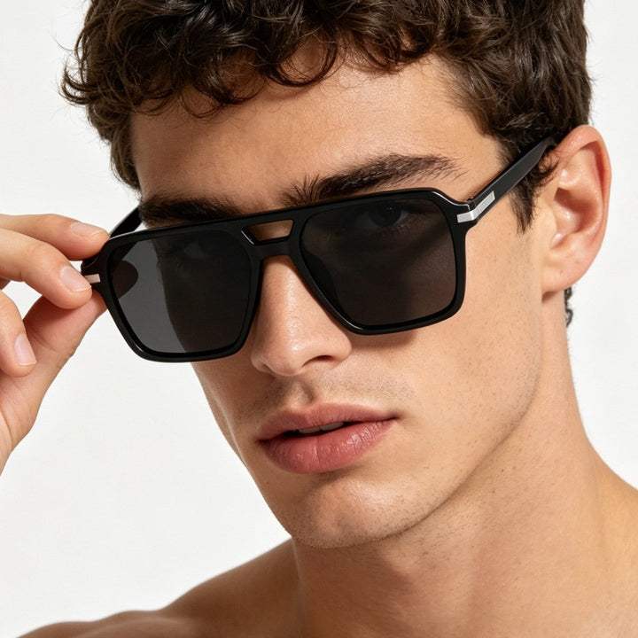 Women square sunglasses with elegant transparent frame Kalsten