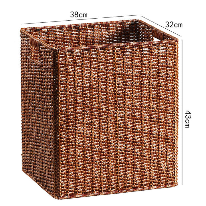Large Woven Storage Bin with Ergonomic Cutout Handles Kalsten