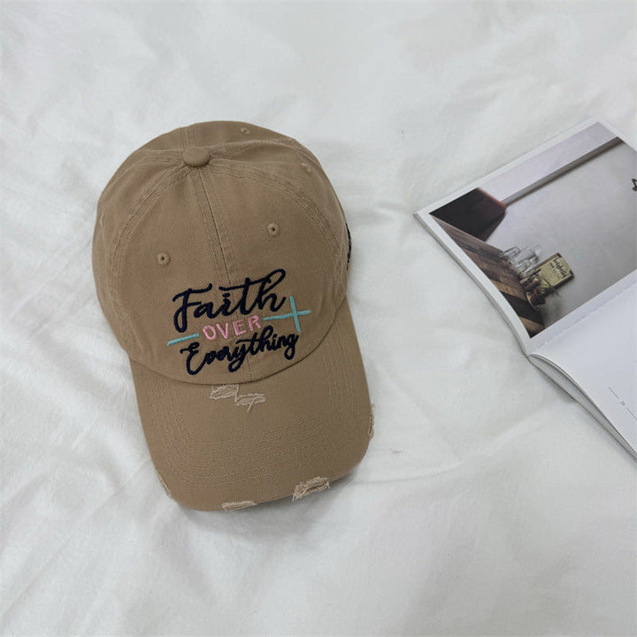 Women's Distressed Embroidered Baseball Cap Kalsten