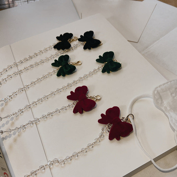 Jewelry holder chain with velvet bow pendant Kalsten
