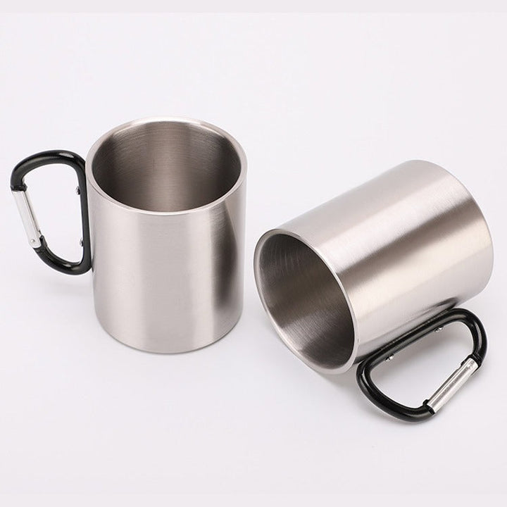 Women's Stainless Steel Coffee Mug with Carabiner Handle Kalsten