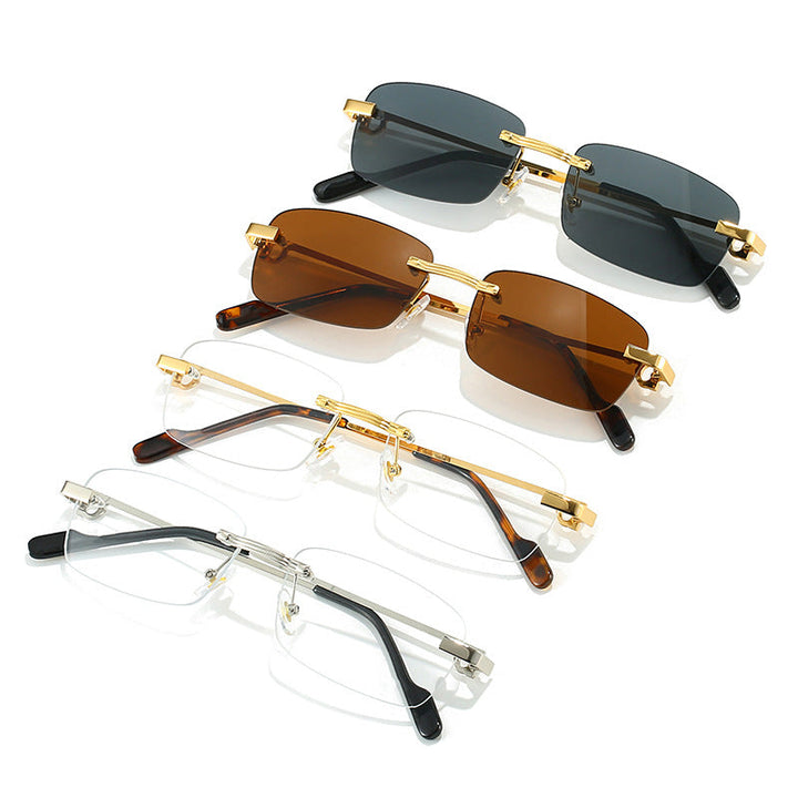 Women's fashionable rectangular sunglasses with delicate metal frame Kalsten