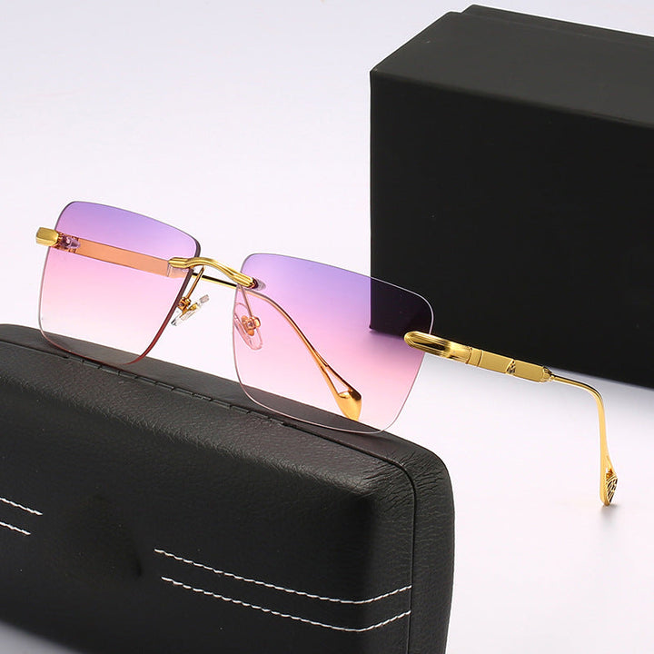Women's fashionable square sunglasses with luxurious metal accents Kalsten