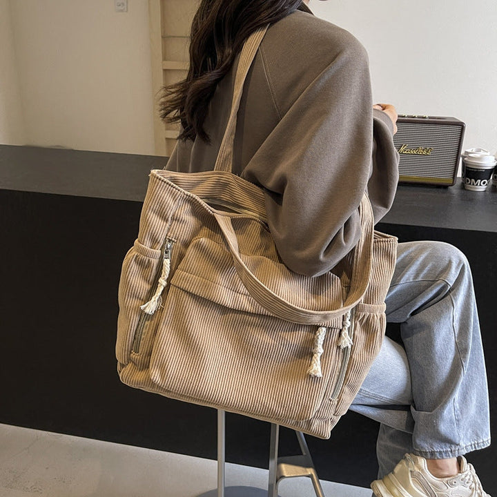 Textured Multi-Pocket Tote Bag Kalsten