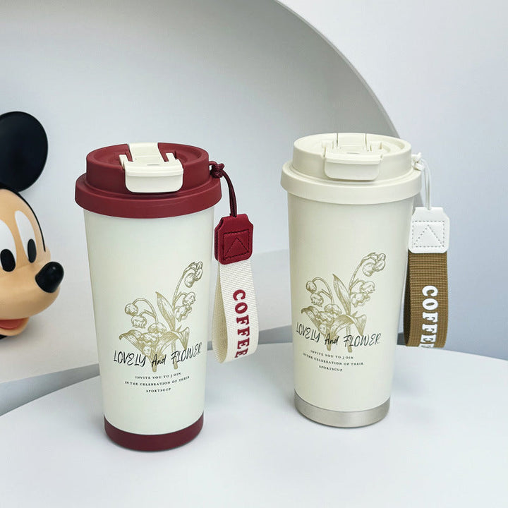 Women's thermos cup with comfortable carrying handle Kalsten