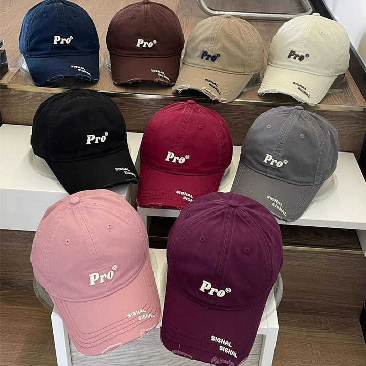 Women's Casual Distressed Embroidered Baseball Cap Kalsten