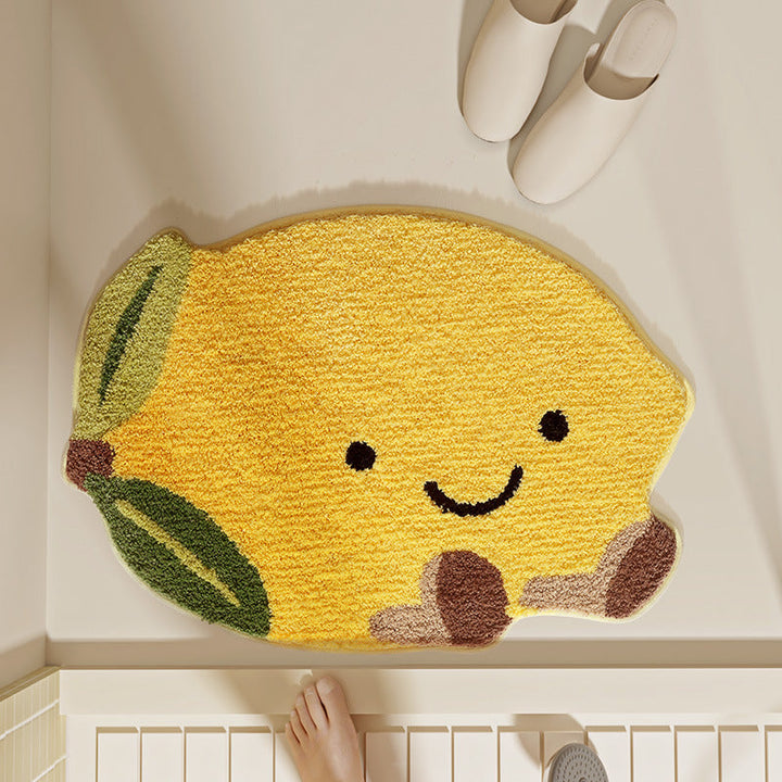 Cute Citrus Fruit Design Bath Mat Kalsten