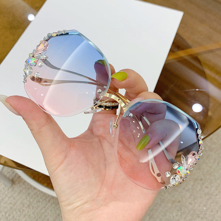 Women's Oversized Sunglasses with Decorative Stones Kalsten