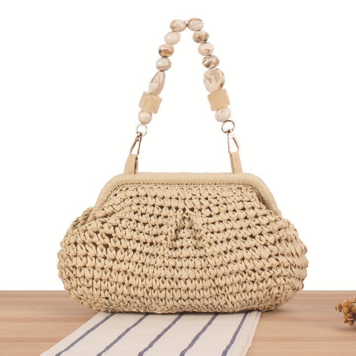 Handbag with Decorative Wooden Handles Kalsten