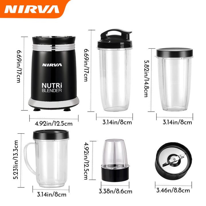 High-Power Multi-Functional Electric Blender with Chopper and Juicing Attachments Kalsten