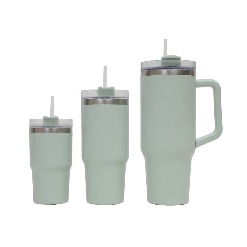 Women's Thermo Drinking Cup with Ergonomic Handle and Practical Straw Kalsten