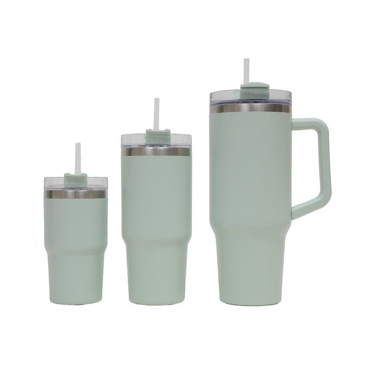 Women's Thermo Drinking Cup with Ergonomic Handle and Practical Straw Kalsten