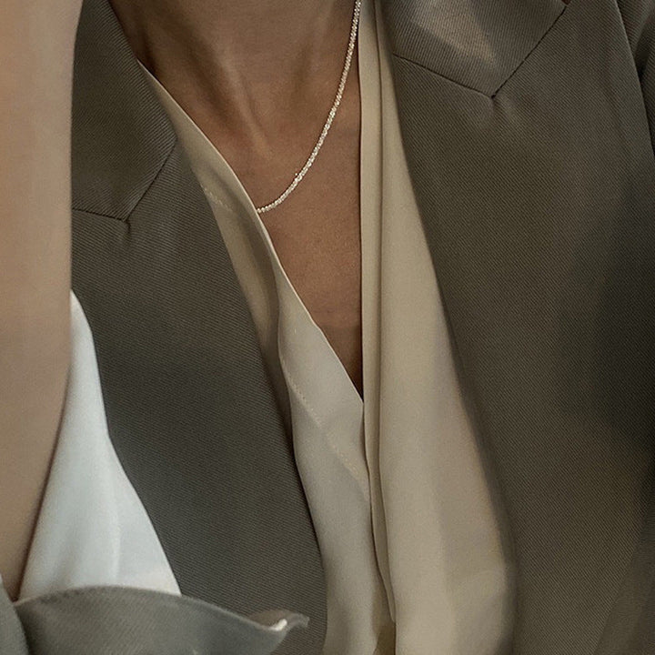Dainty Textured Chain Necklace Kalsten