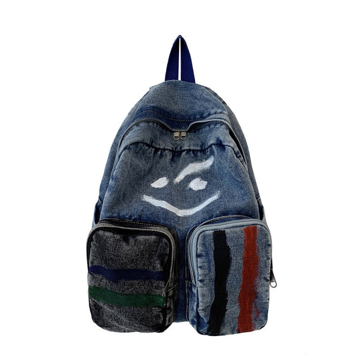 Artistic Denim Backpack Kalsten
