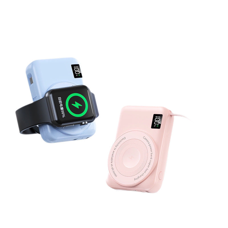 Portable power bank with integrated Qi charging function and digital display Kalsten