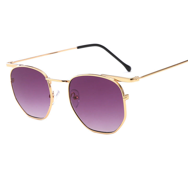 Women's fashionable geometric sunglasses with elegant metal frame Kalsten