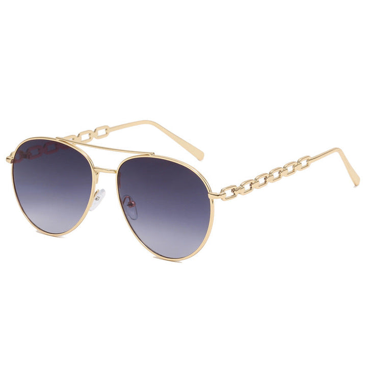 Women's Oversized Sunglasses with Fashionable Chain Frame Kalsten