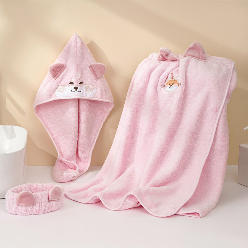 Cozy bath wrap blanket with hood and ears Kalsten
