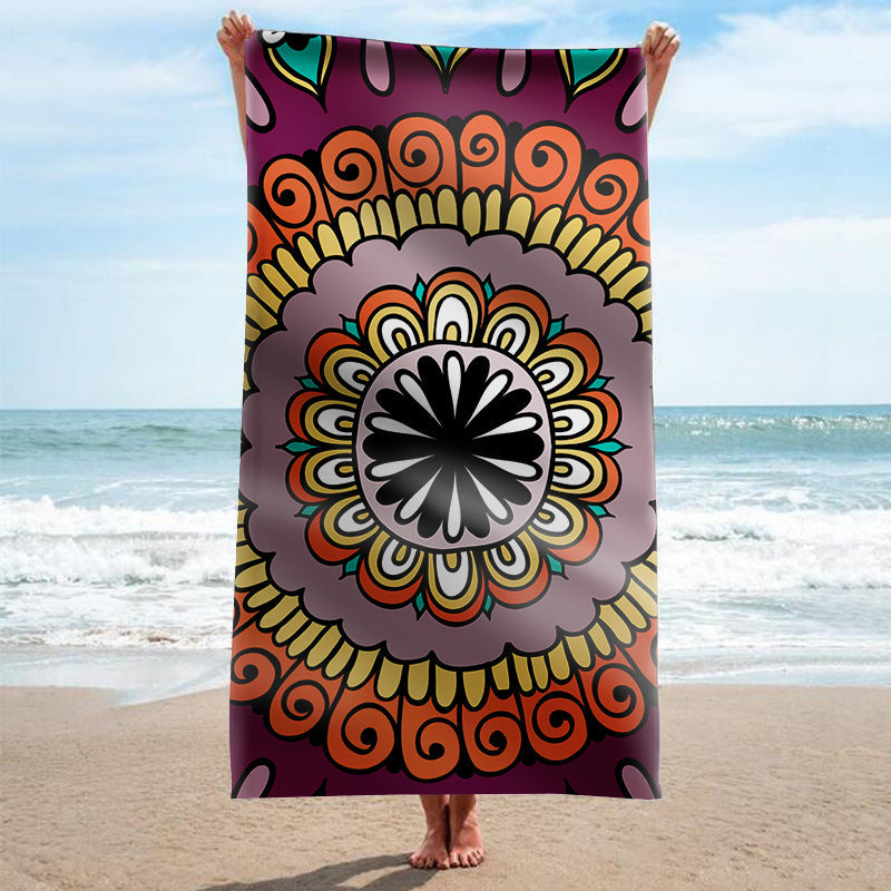 Beach towel with artistic mandala design Kalsten