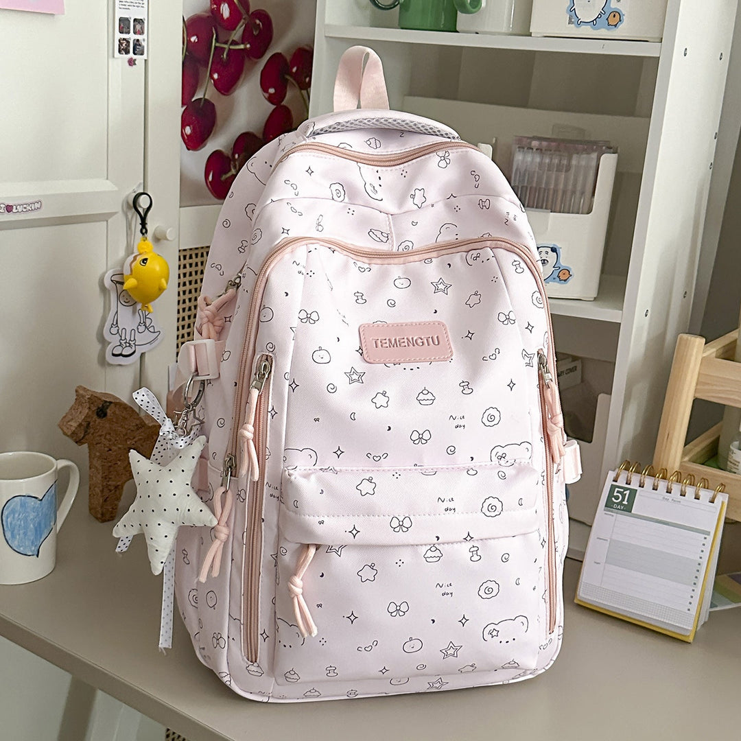 Casual Printed School Backpack