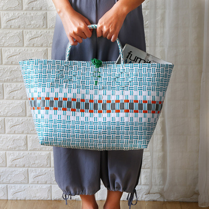 Large Capacity Woven Shopping Tote Kalsten