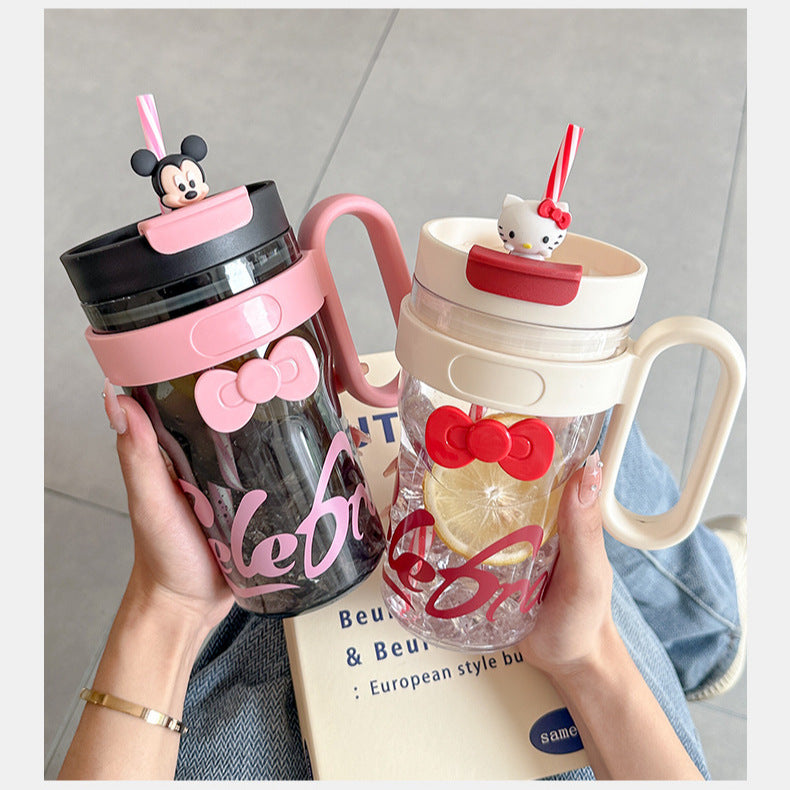 Ladies drinking cup with antibacterial lid and integrated carrying handle Kalsten