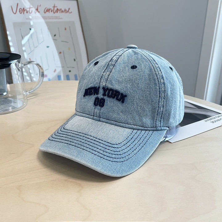 Men's Distressed Denim Baseball Cap Kalsten