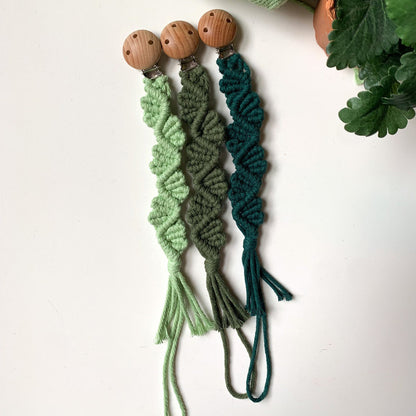 Macrame Keychain Holder with Wooden Accents Acalora