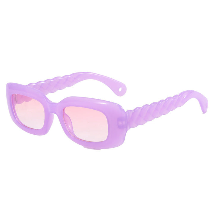Women's fashionable square sunglasses with unique twisted temple design Kalsten