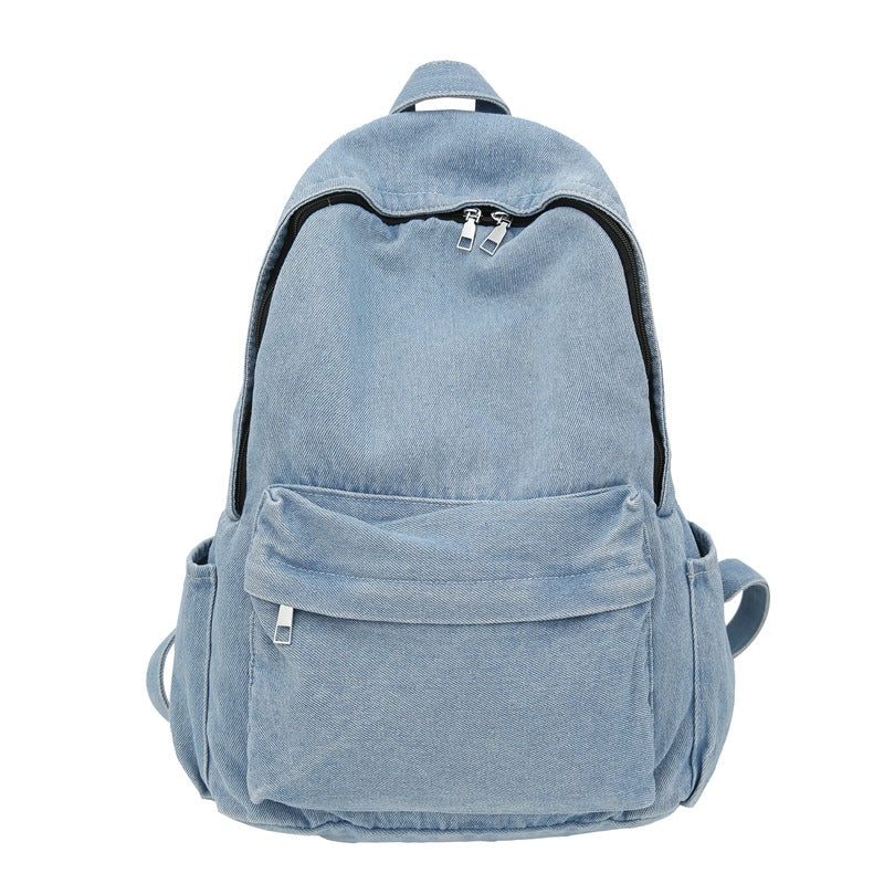 Classic Denim School Backpack