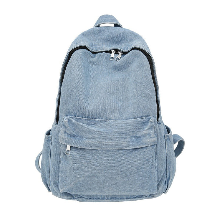 Classic Denim School Backpack