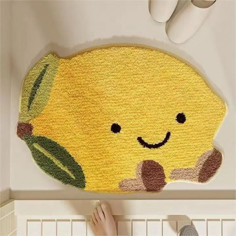Lemon-Shaped Bath Mat Acalora