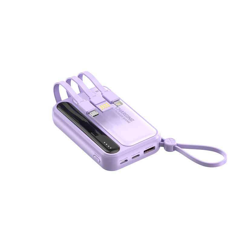 Portable power bank with integrated fast charging ports and multifunctional cable Kalsten