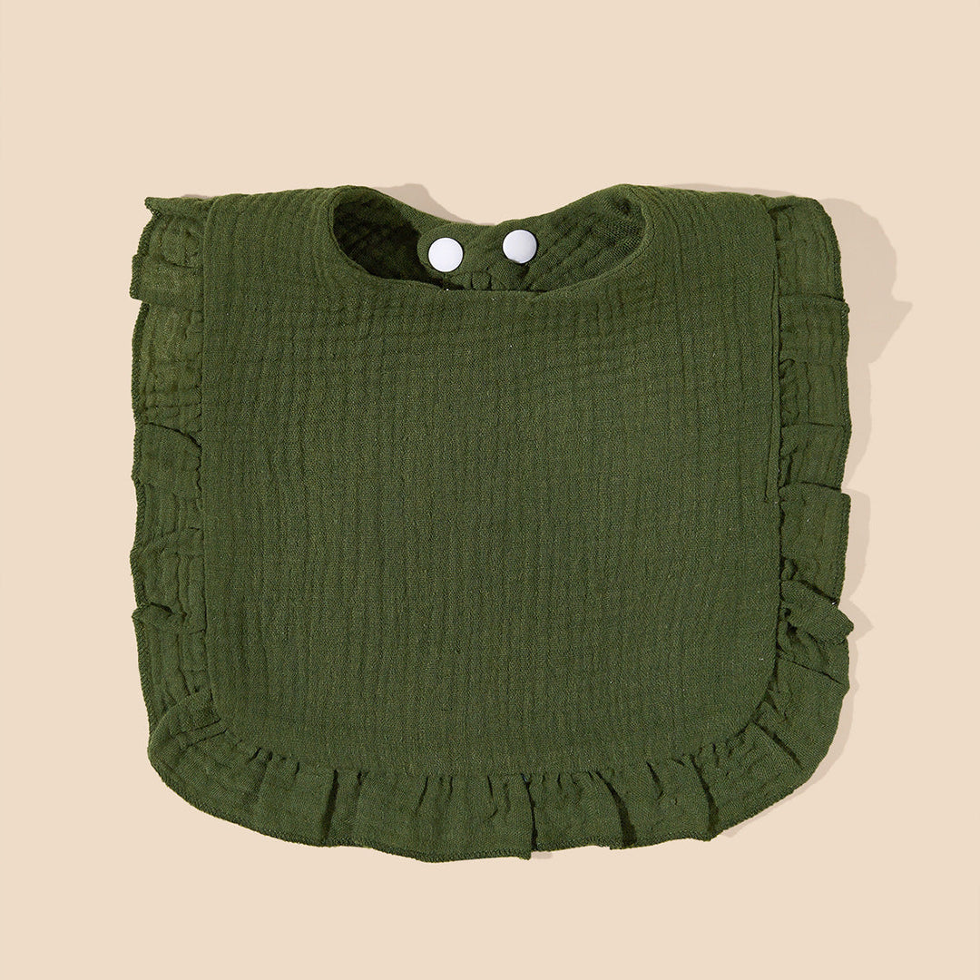 Soft Ruffled Muslin Baby Bib kalsten
