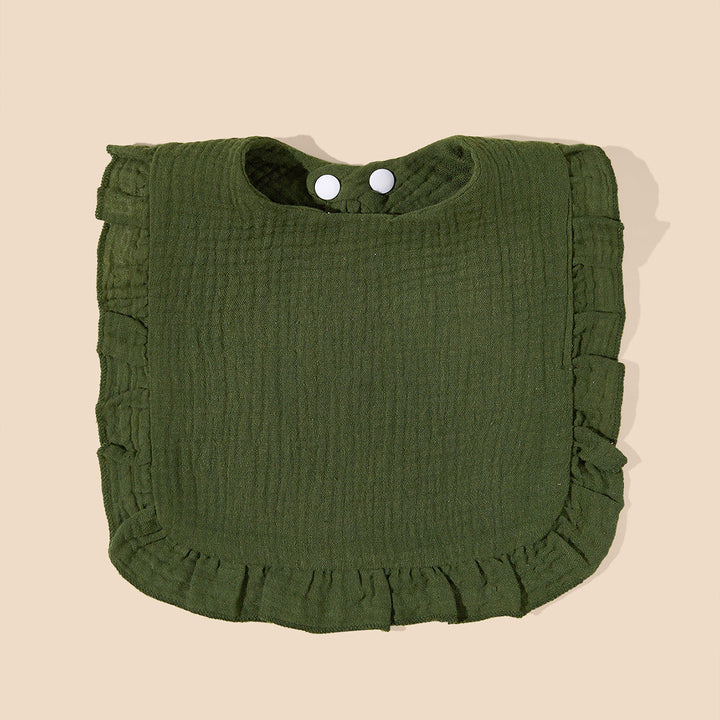 Soft Ruffled Muslin Baby Bib kalsten