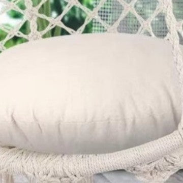 Macrame hanging swing chair boho woven fringe indoor outdoor hammock seat Kalsten