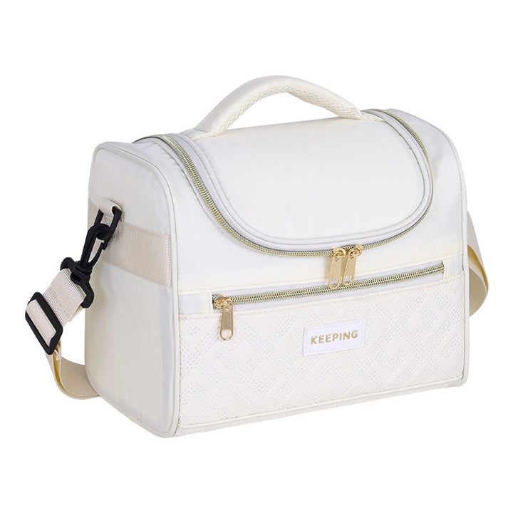 Cosmetic transport bag with insulated interior and practical compartments Kalsten