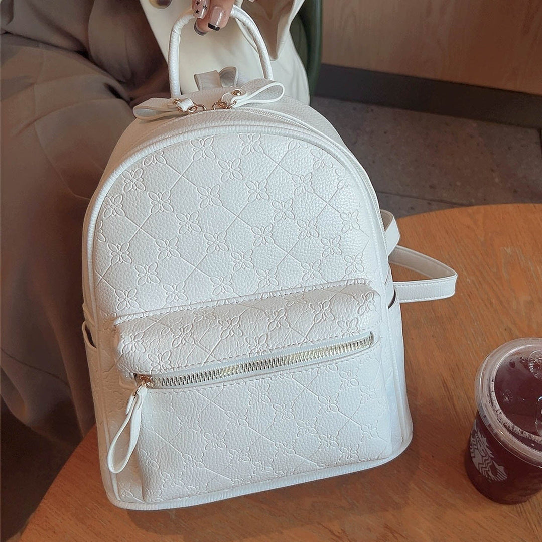 Floral Textured Mini Backpack Kalsten