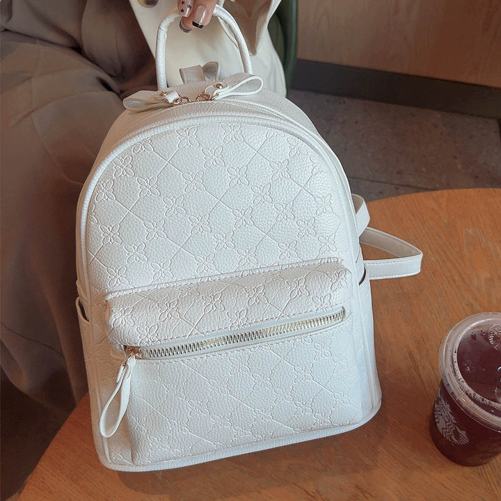 Floral Textured Mini Backpack Kalsten