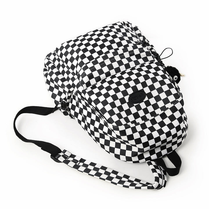 Checkerboard Print School Backpack Kalsten
