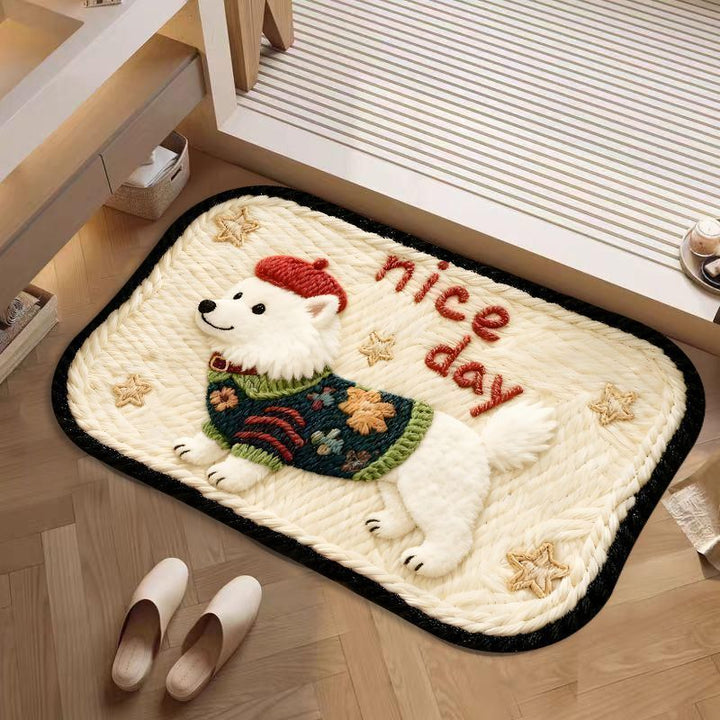 Decorative Dog-Themed Bath Rug Kalsten