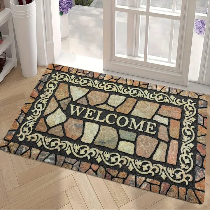 Welcome Warning Doormat Kalsten