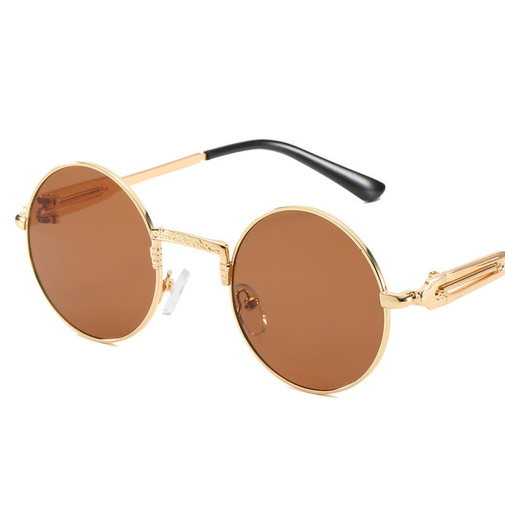 Women's round fashionable sunglasses with fine metal frame Kalsten
