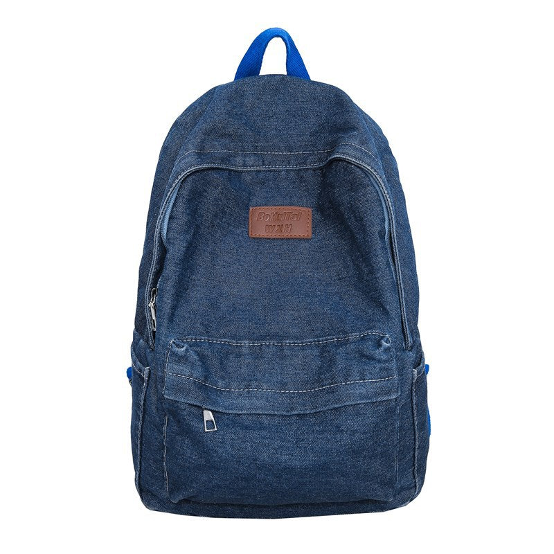 Stylish Denim School Backpack Kalsten